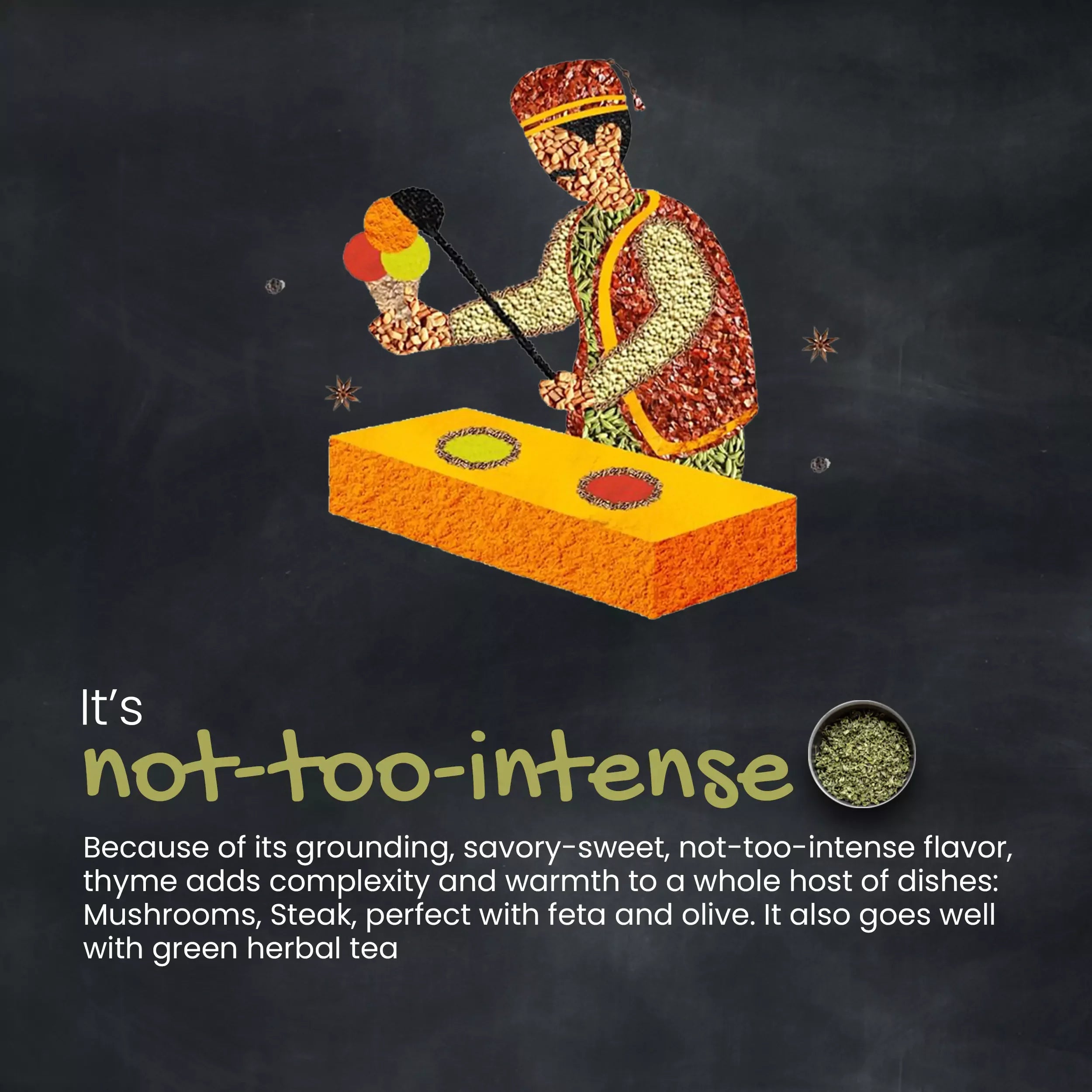 Orika Gourmet Herbs Sprinkler Combo Turkish Thyme, Egyptian Basil, Turkish Oregano - Orika Spices India